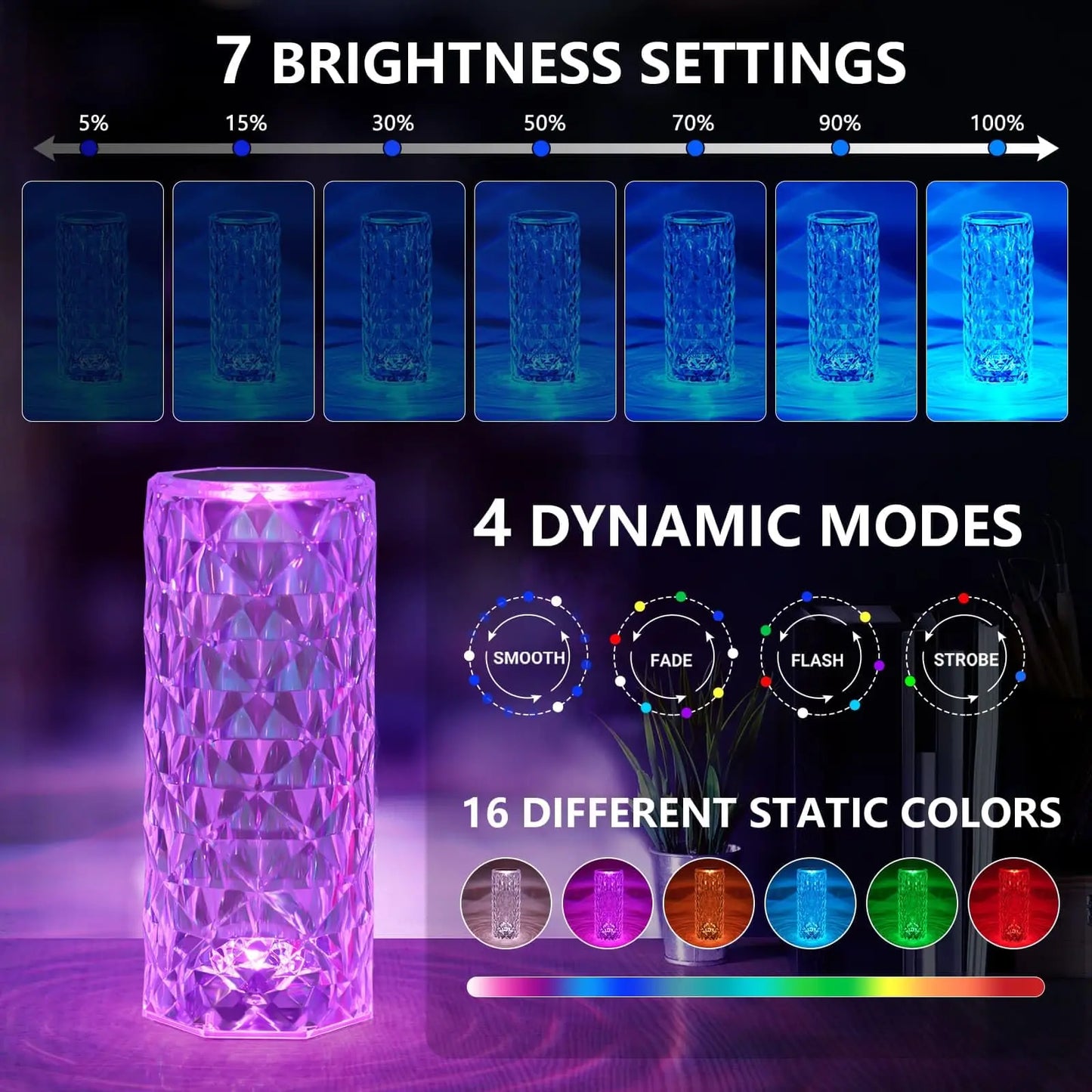 Crystal Table Lamp Rgb